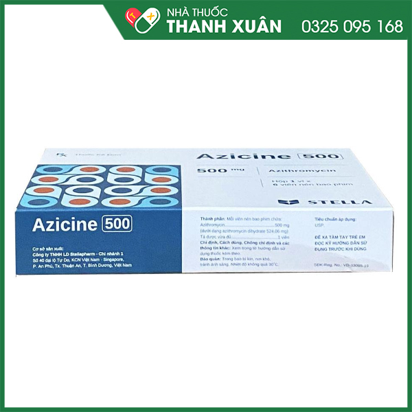 Azicine 500 điều trị nhiễm khuẩn